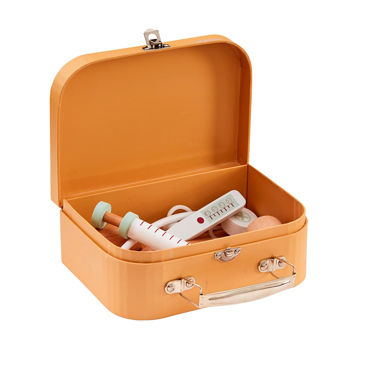 Mallette de Docteur Kids Concept - Jeu d'Imitation en Bois  7 Accessoires Inclus - Stéthoscope, Thermomètre - Blanc - Bois (Kids Concept) - Image 8