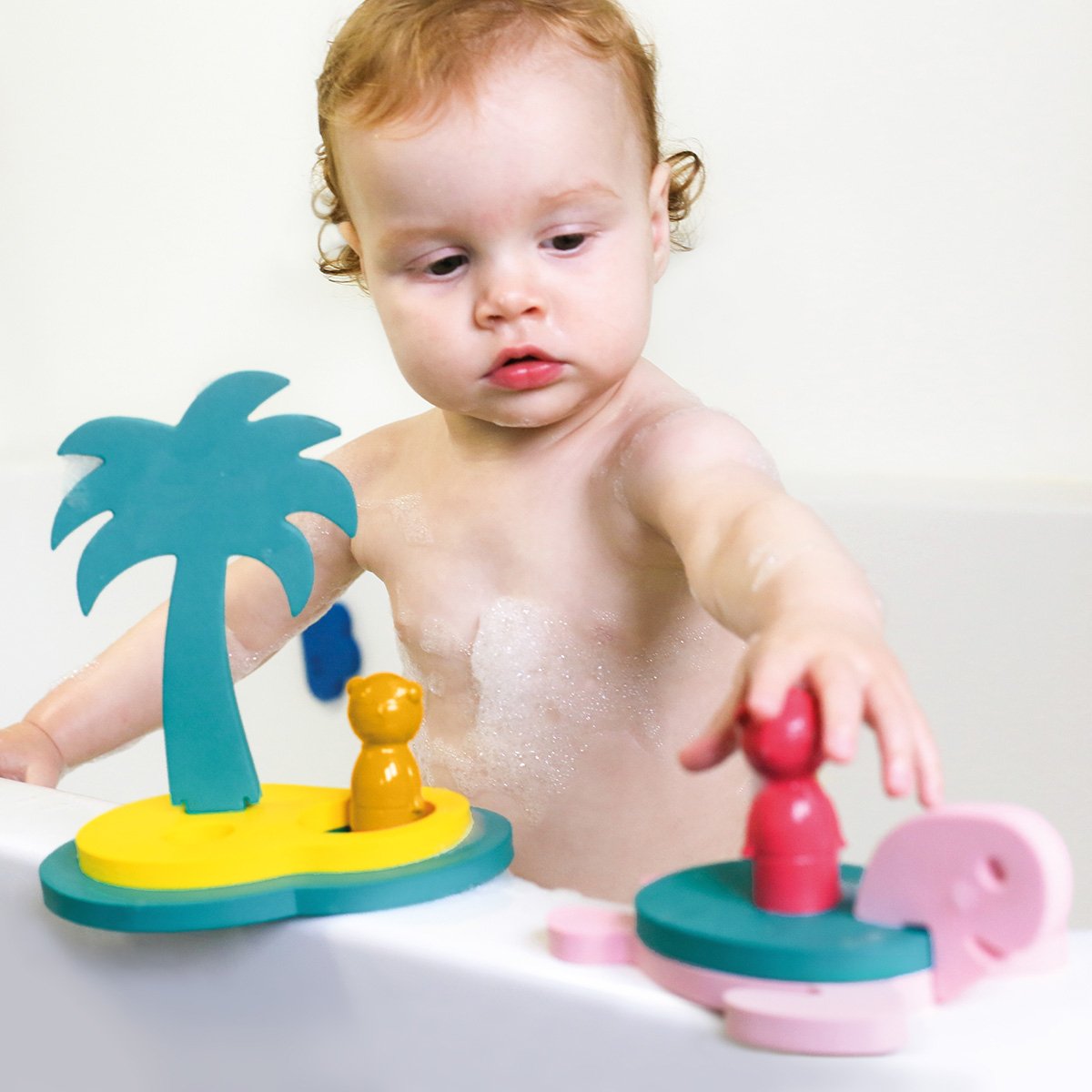 Puzzle de Bain Quut - Jouet éducatif flottant  Mousse Sans BPA - Motricité fine & Association des formes - Île au trésor - 12 pièces - Île au trésor (Quut) - Image 5