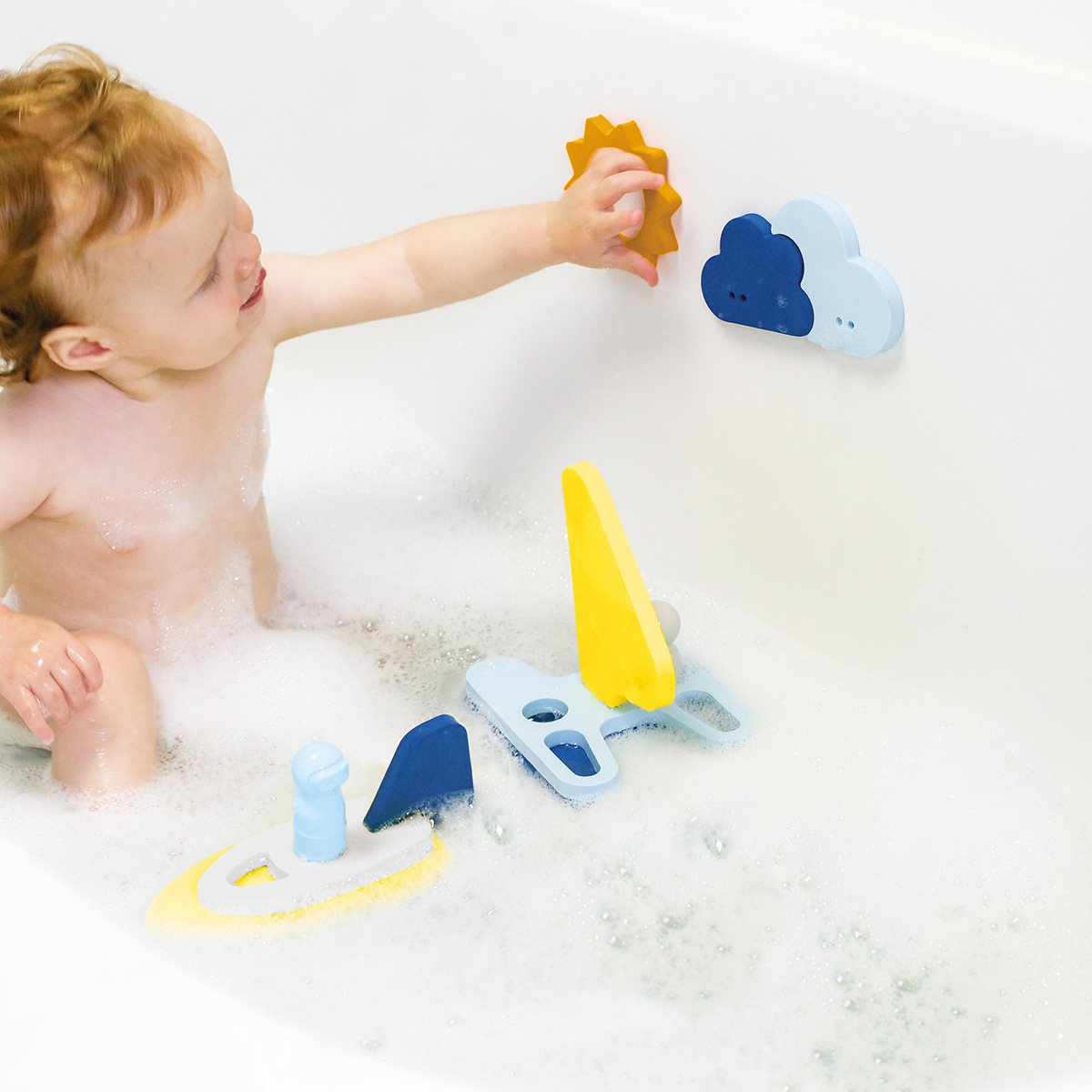 Puzzle de Bain Quut - Jouet éducatif flottant  Mousse Sans BPA - Motricité fine & Association des formes - Île au trésor - 12 pièces - Île au trésor (Quut) - Image 6