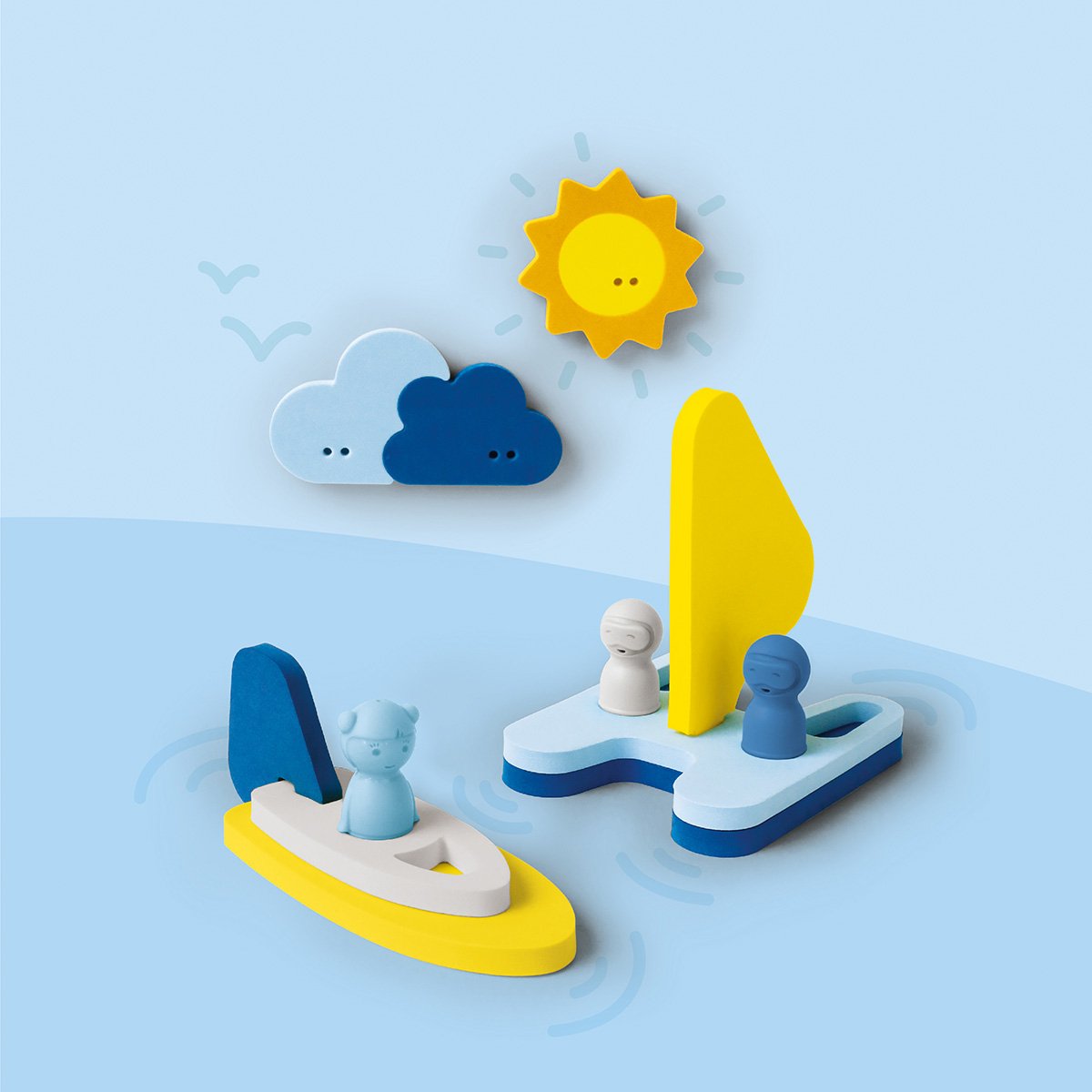 Puzzle de Bain Quut - Jouet éducatif flottant  Mousse Sans BPA - Motricité fine & Association des formes - Île au trésor - 12 pièces - Île au trésor (Quut) - Image 8