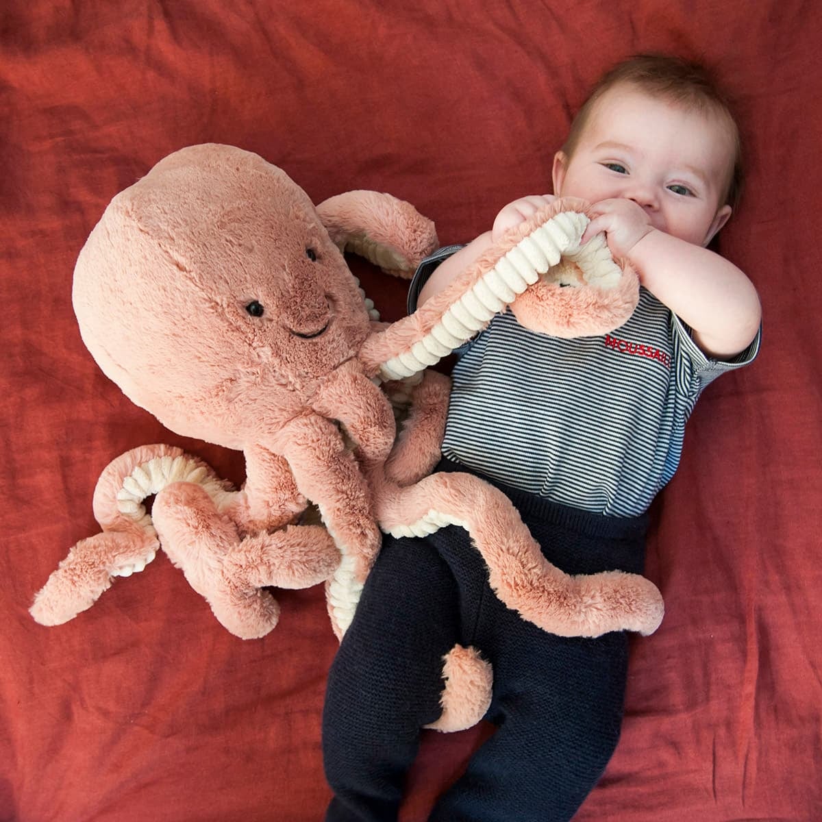Peluche Pieuvre Odell Jellycat - Doudou XXL Ultra Doux  Tentacules Faciles à Saisir - Sécurité EN71 - M - Rose - M - Rose (Jellycat) - Image 1