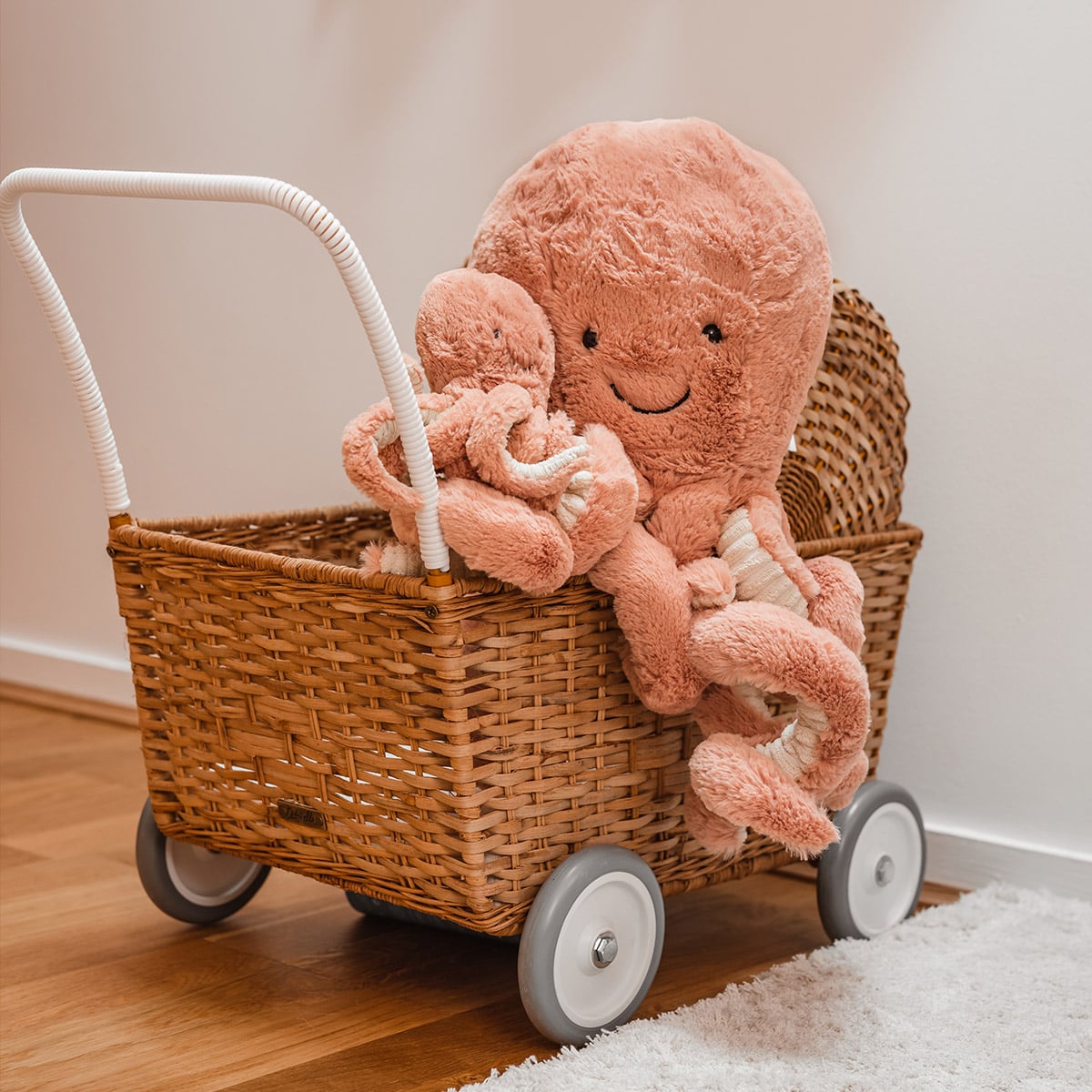 Peluche Pieuvre Odell Jellycat - Doudou XXL Ultra Doux  Tentacules Faciles à Saisir - Sécurité EN71 - M - Rose - M - Rose (Jellycat) - Image 8