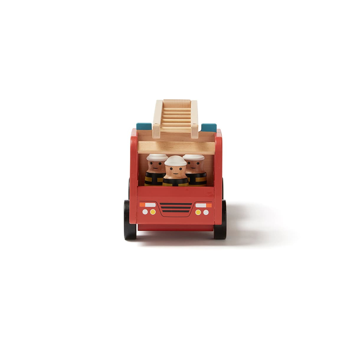 Camion de Pompiers en Bois Kids Concept - Jouet Éducatif  Échelle Pivotante, Cônes & Accessoires Inclus - Bois (Kids Concept) - Image 9