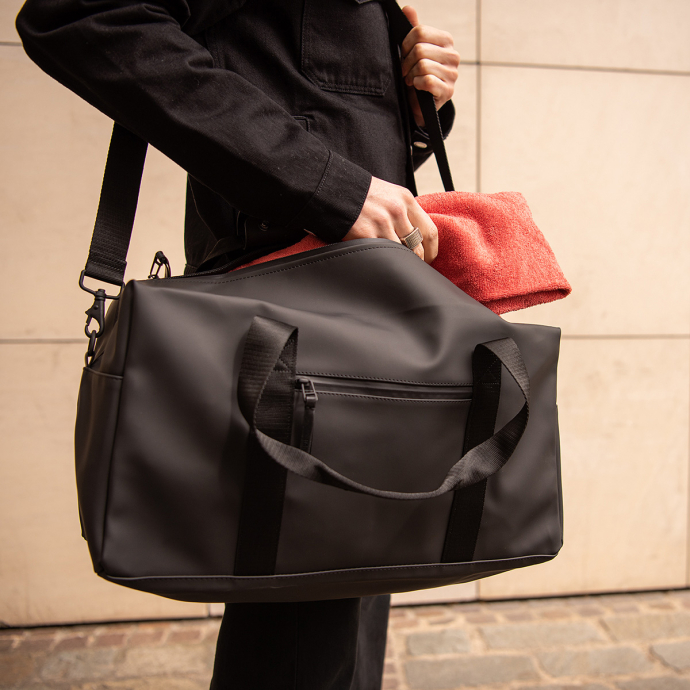 Poche Humide Sac Sport Sac De Sport Femme 20L Avec Compartiment Chaussures - Yoga, Gym, Voyage - Noir Sac Gym Yoga 20L