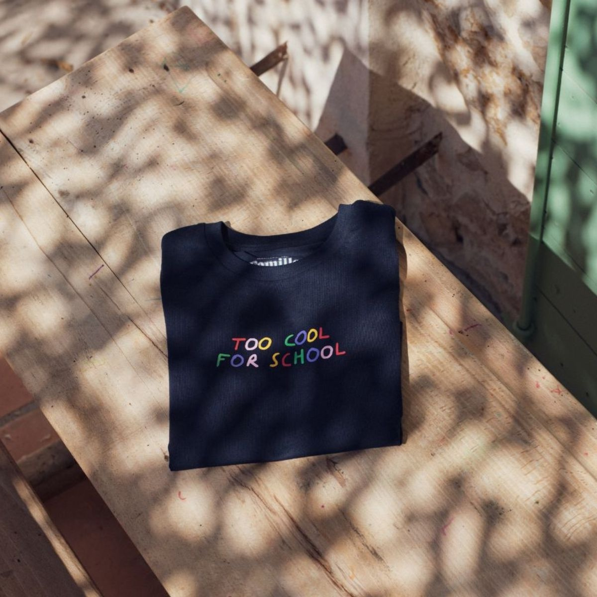 T-shirt Too Cool For School - Navy - Affaire De Famille - 18 mois - Bleu marine - Coton Biologique - Bleu marine - 18 mois - Coton Biologique (Affaire De Famille) - Image 1