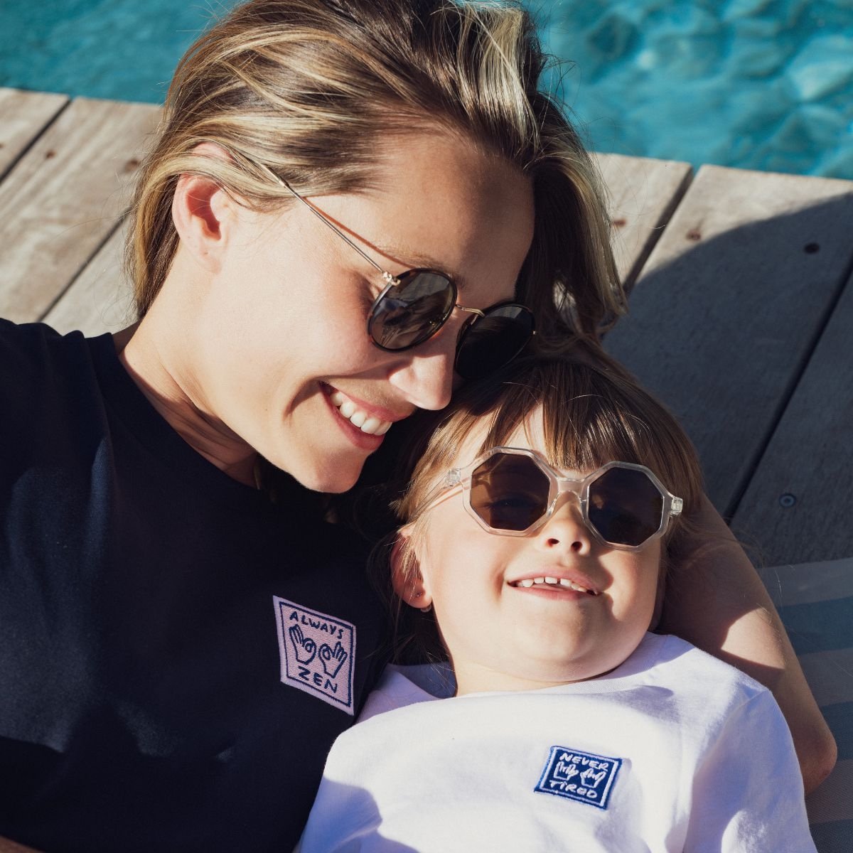 T-shirt Never Tired - - Affaire De Famille - 12 mois - Blanc - Coton Biologique - Blanc - 12 mois - Coton Biologique (Affaire De Famille) - Image 1