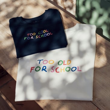 T-shirt Too Old For School - Blanc (image 2)