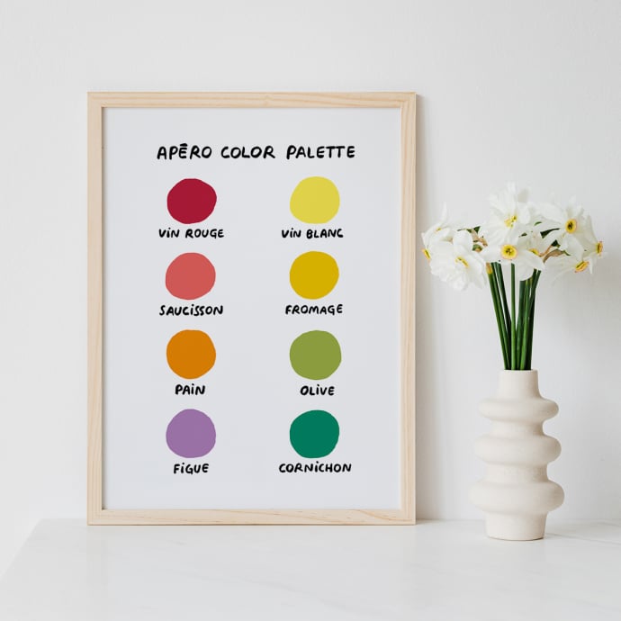 Affiches illustrées apéro Affiches & chips – Trio d’affiches humoristiques sur l’apéro, design recyclé et message convivial, à P