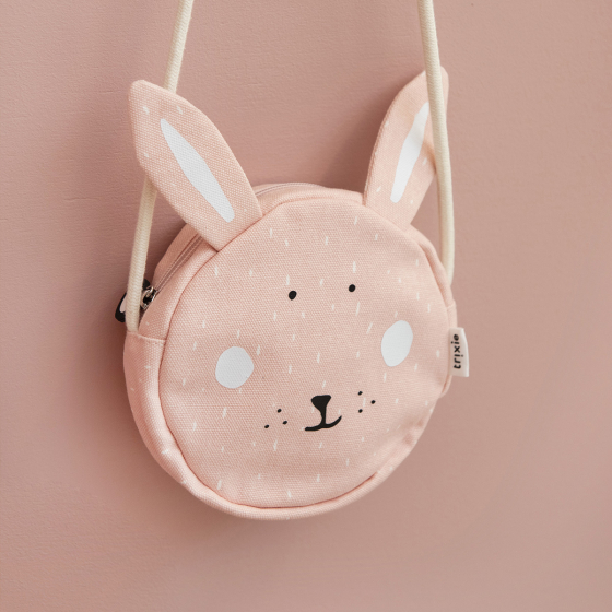 Mini Sac Rond Animaux Trixie – Sac Bandoulière en Coton avec Doublure, Design Cute et Pratique pour Enfants