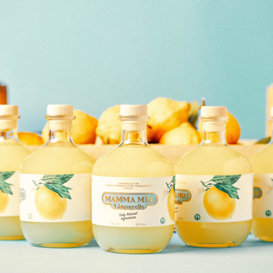 Limoncello Mamma Mia Adriatico – Citrons italiens, 70 cL, 24°, liqueur artisanale des Pouilles authentiques