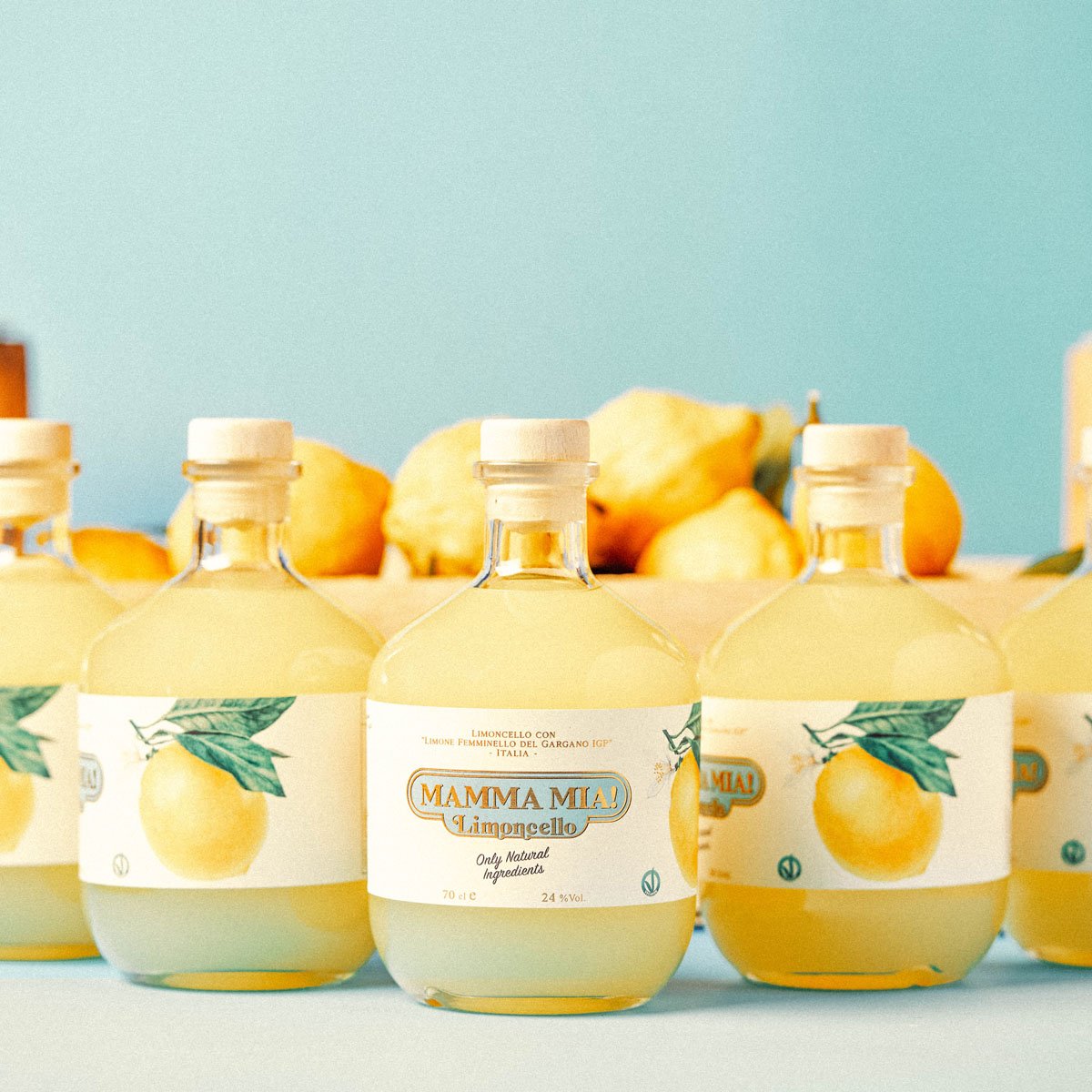 Limoncello Mamma Mia Adriatico – Citrons italiens, 70 cL, 24°, liqueur artisanale des Pouilles authentiques