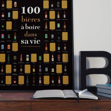 Affiche à gratter - 100 bières à boire dans sa vie Image 27278