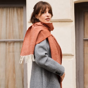 Écharpe à chevrons en laine mérinos (image 2)