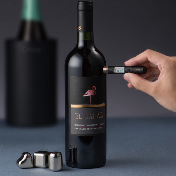 Thermomètre Infrarouge Vin Cheer Moda – Accessoire Œnologique Haute Précision, Design Moderne, Mesure de -32°C à 220°C