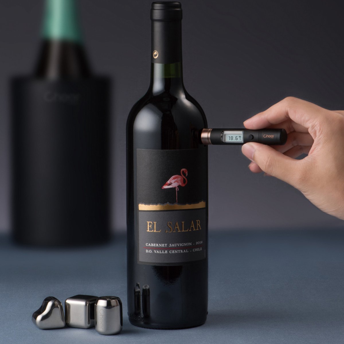 Thermomètre Infrarouge Vin Cheer Moda – Accessoire Œnologique Haute Précision, Design Moderne, Mesure de -32°C à 220°C