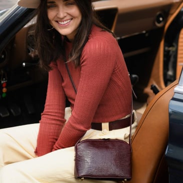 Sac à main bandoulière en cuir Mia