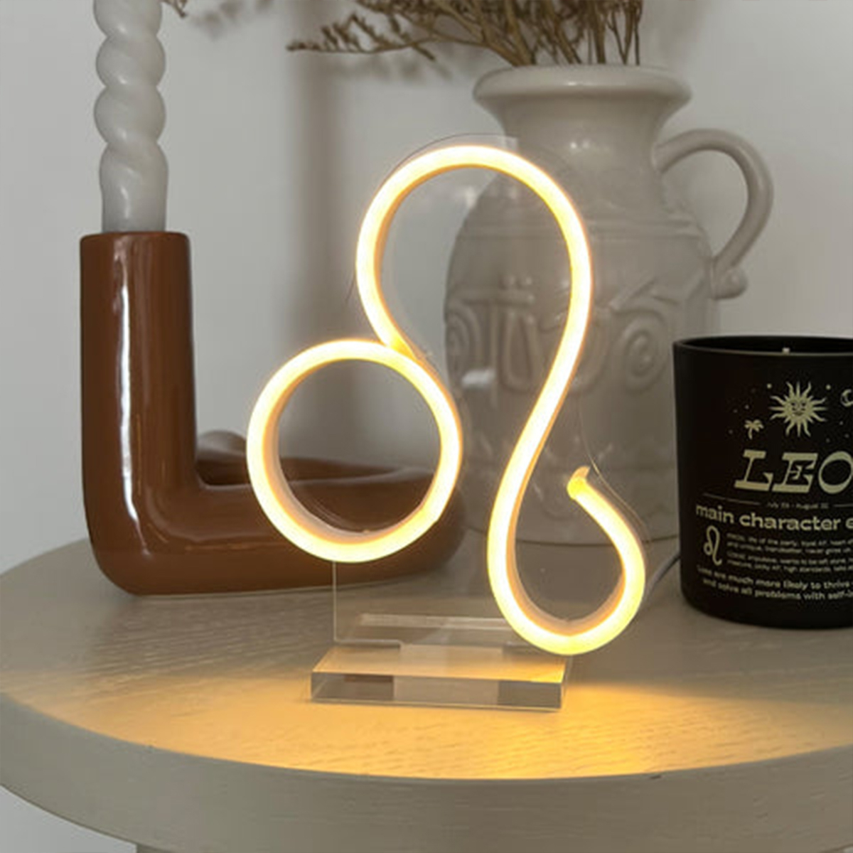 Néon signe astrologique Yellowpop – Néon LED décoratif avec carte astrale, design pop et moderne pour déco personnalisée