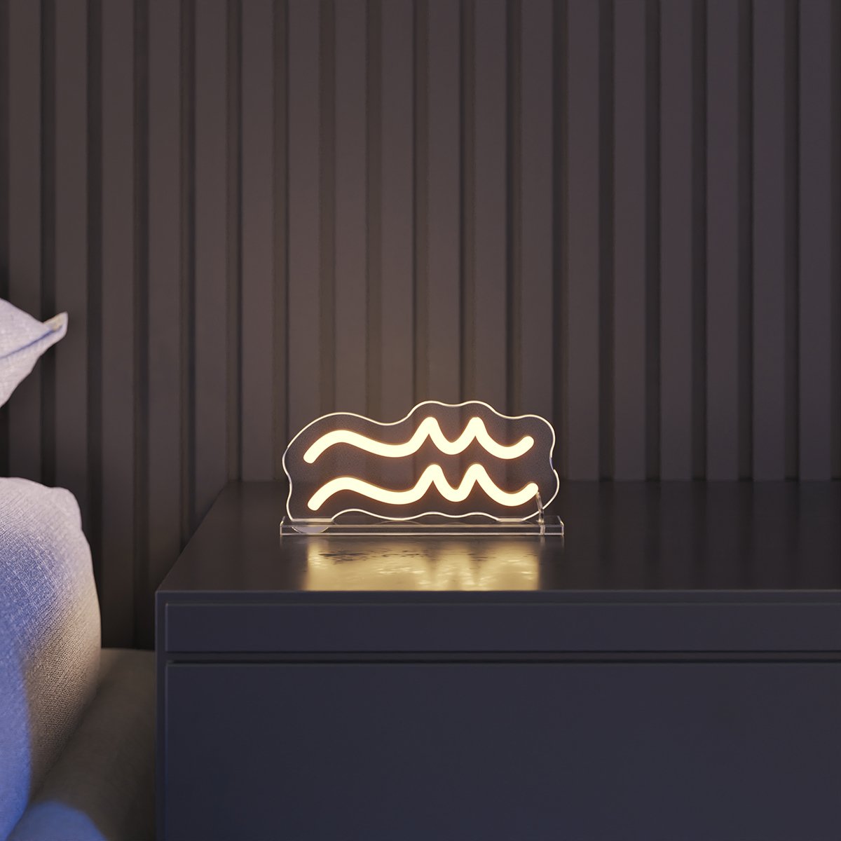 Néon signe astrologique Yellowpop – Néon LED décoratif avec carte astrale, design pop et moderne pour déco personnalisée
