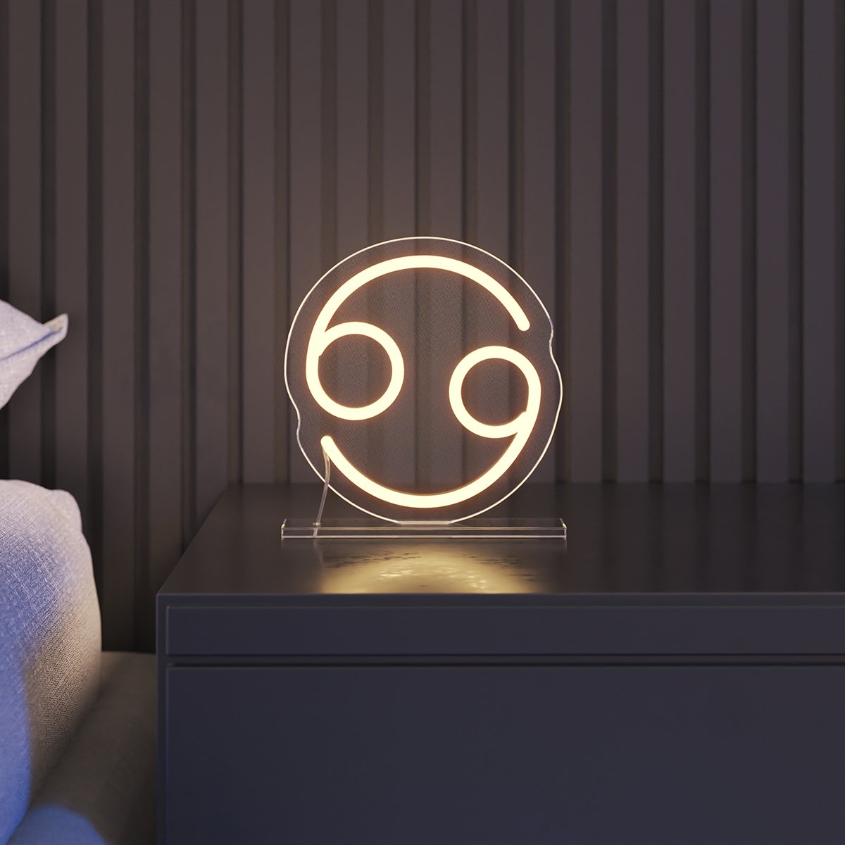 Néon signe astrologique Yellowpop – Néon LED décoratif avec carte astrale, design pop et moderne pour déco personnalisée