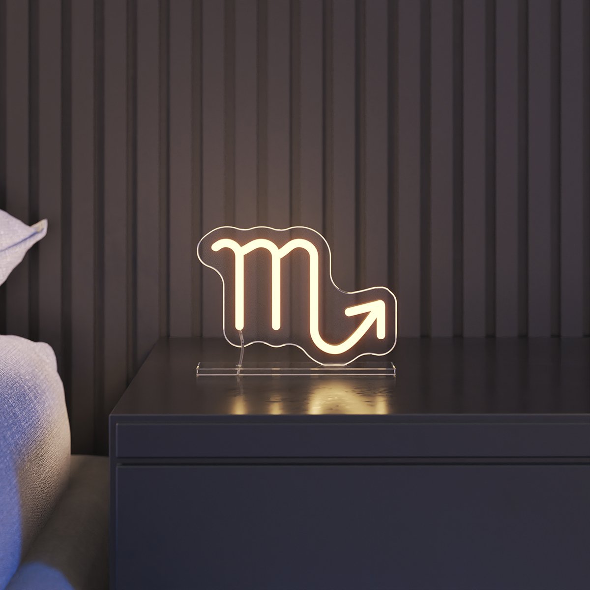 Néon signe astrologique Yellowpop – Néon LED décoratif avec carte astrale, design pop et moderne pour déco personnalisée