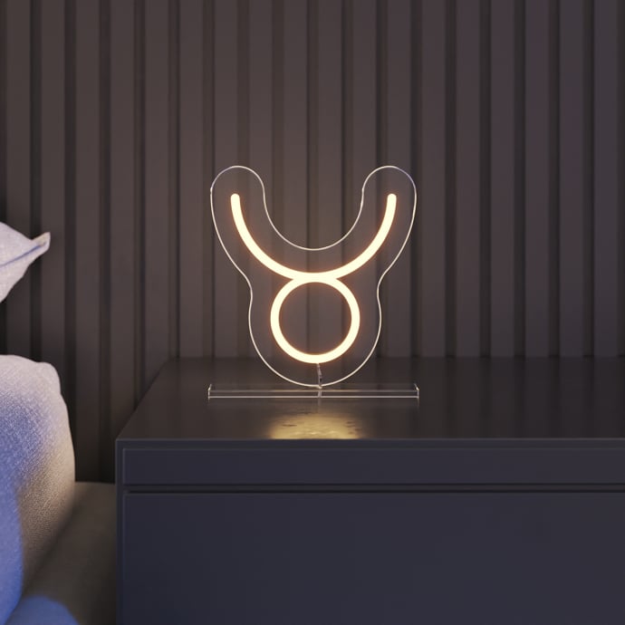 Néon signe astrologique Yellowpop – Néon LED décoratif avec carte astrale, design pop et moderne pour déco personnalisée