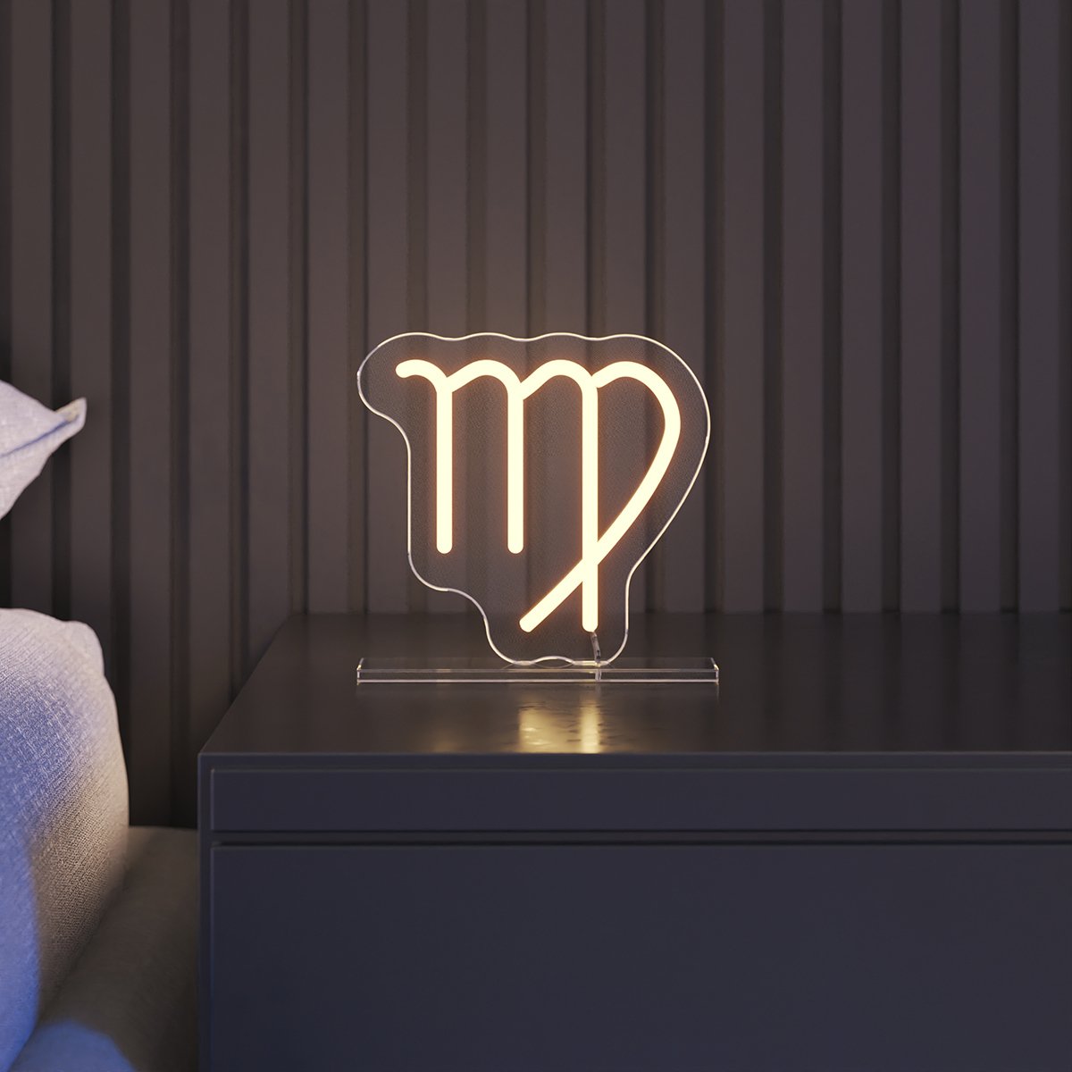 Néon signe astrologique Yellowpop – Néon LED décoratif avec carte astrale, design pop et moderne pour déco personnalisée