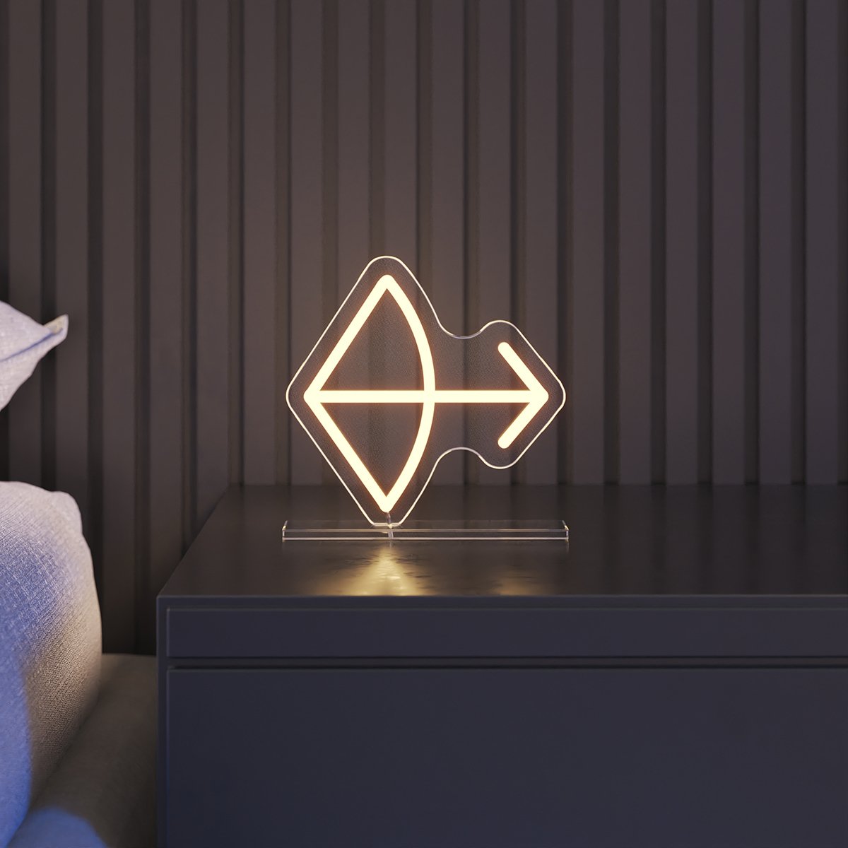 Néon signe astrologique Yellowpop – Néon LED décoratif avec carte astrale, design pop et moderne pour déco personnalisée