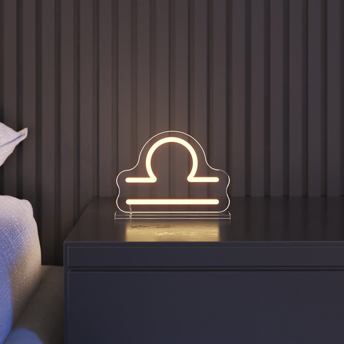 Néon signe astrologique Yellowpop – Néon LED décoratif avec carte astrale, design pop et moderne pour déco personnalisée