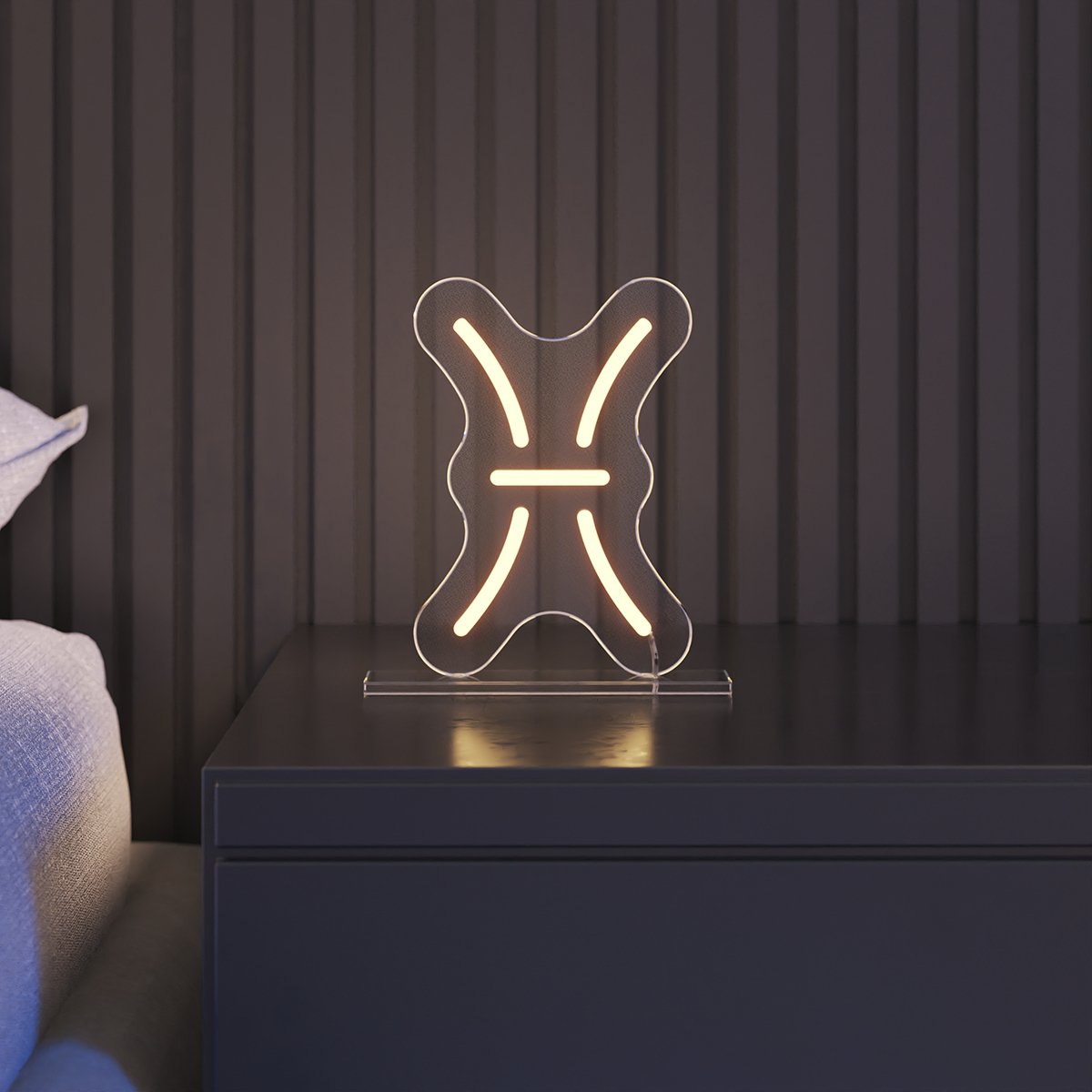 Néon signe astrologique Yellowpop – Néon LED décoratif avec carte astrale, design pop et moderne pour déco personnalisée