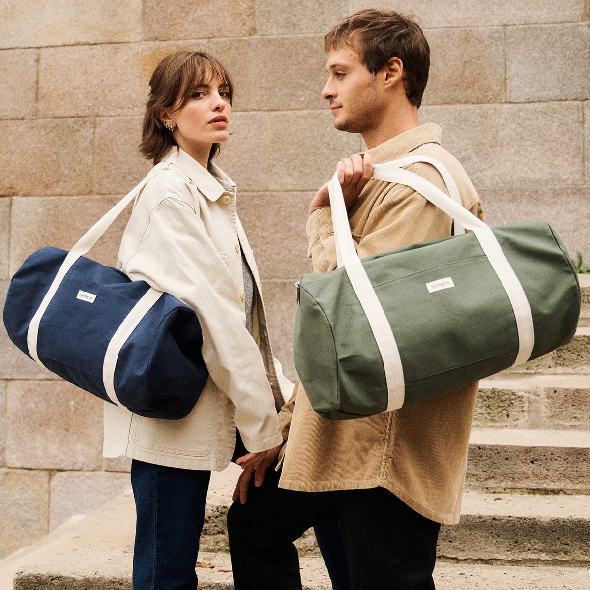 Sac bowling en coton épais Épilogue – Sac week-end & sport – Poches intégrées, format compact & résistant - Marque Française