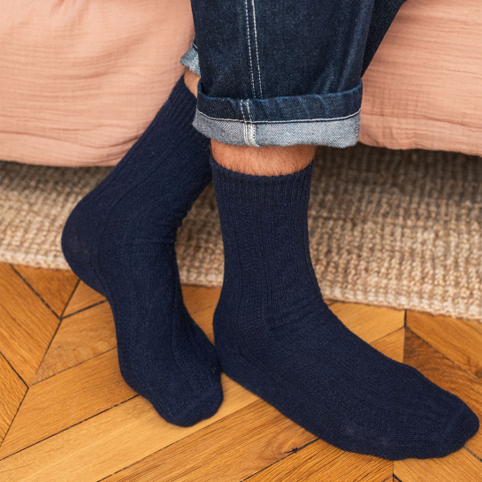 Duo de chaussettes pour homme en laine et cachemire – Épilogue, confort premium et style chaleureux, fabriquées au Portugal