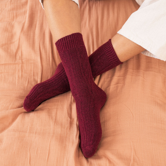 Duo de chaussettes femme laine et cachemire – Épilogue, chaussettes premium confortables, style élégant