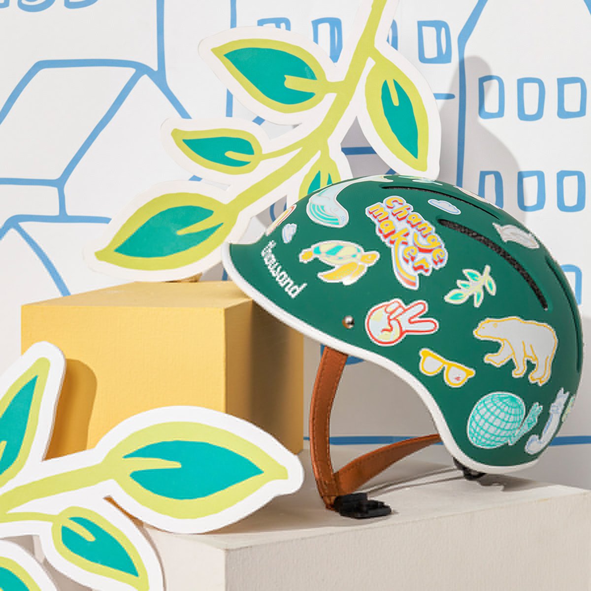 Casque de vélo enfant Thousand - Ajustable & ultra-sécurisé - Autocollants réfléchissants inclus