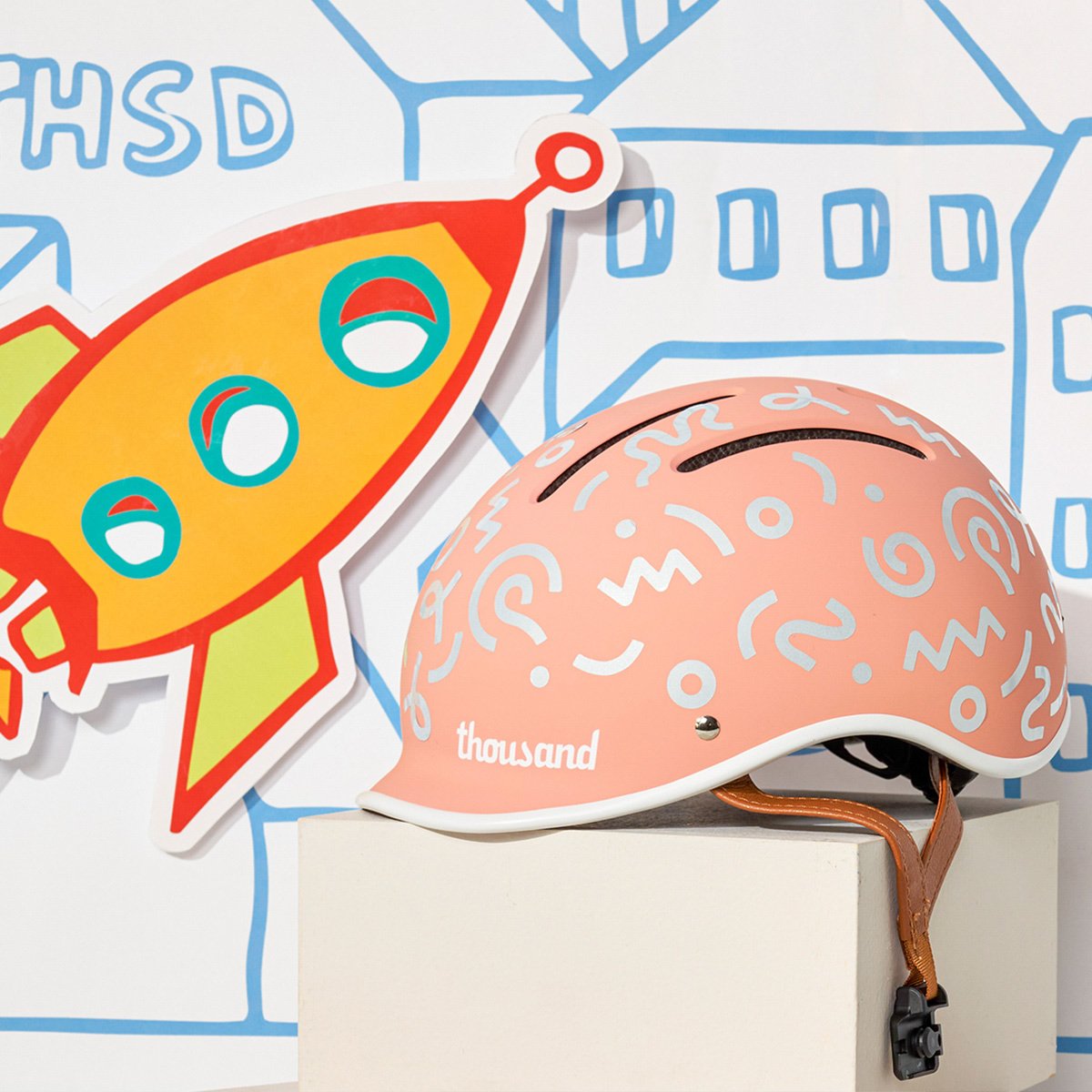 Casque de vélo enfant Thousand - Ajustable & ultra-sécurisé - Autocollants réfléchissants inclus