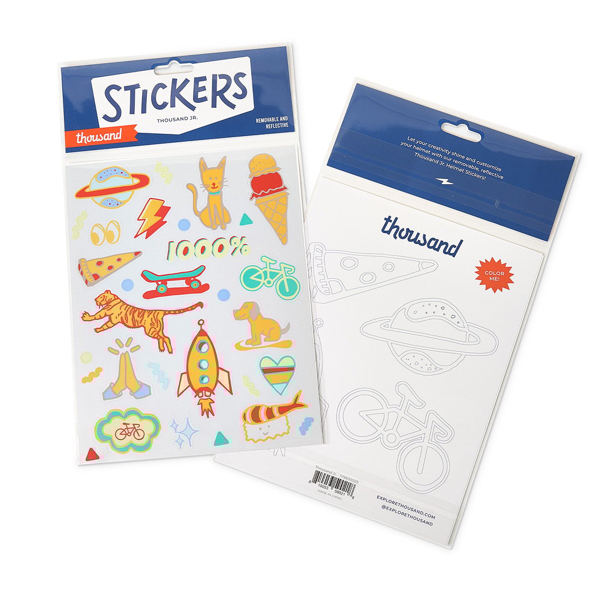 Casque de vélo enfant Thousand - Ajustable & ultra-sécurisé - Autocollants réfléchissants inclus