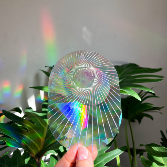 Stickers d’Arc-en-Ciel Botanopia – Autocollants décoratifs, suncatcher lumineux, repositionnable pour fenêtre