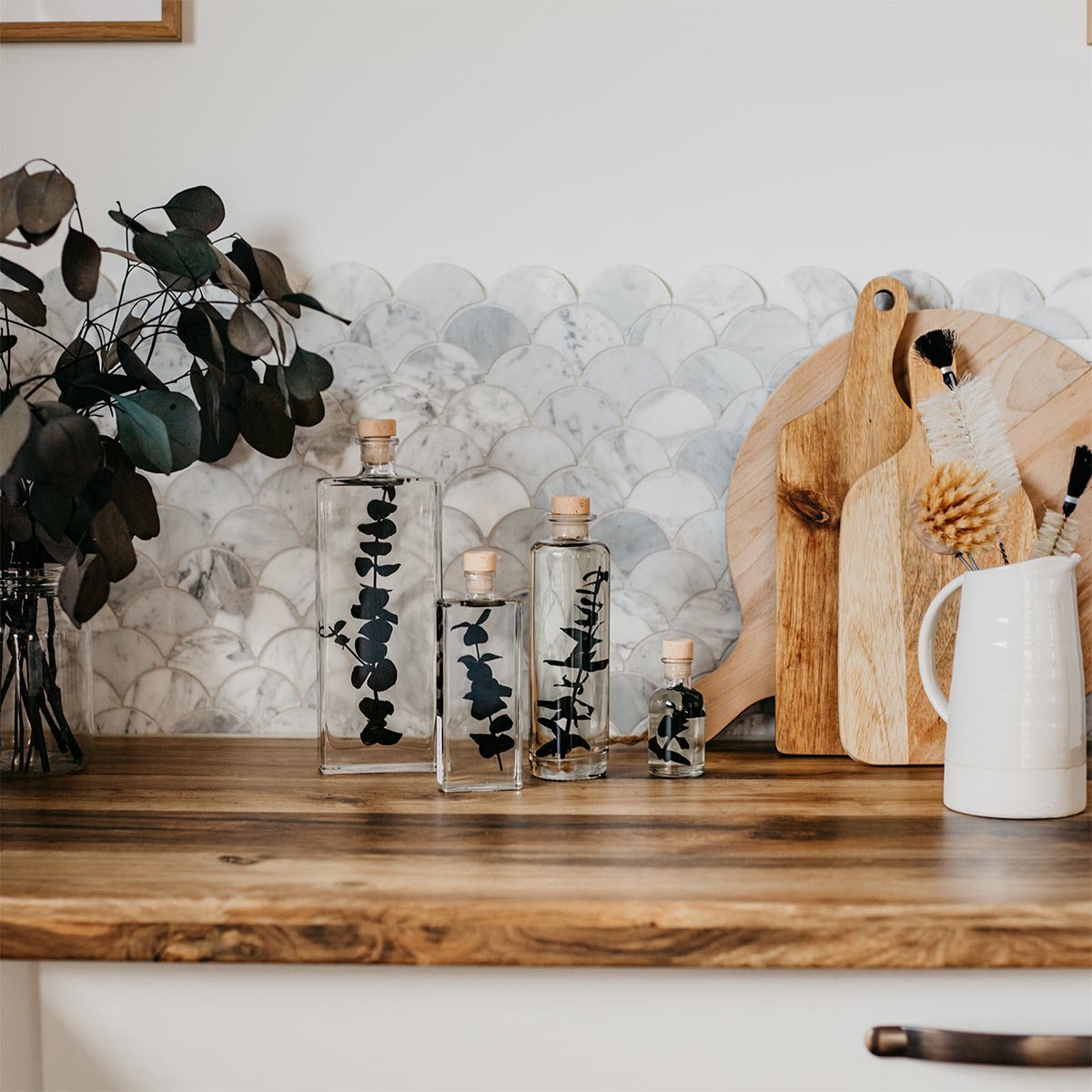 Plantes immergées en bouteille - Herbarium décoratifs fait en France - Idée cadeau femme