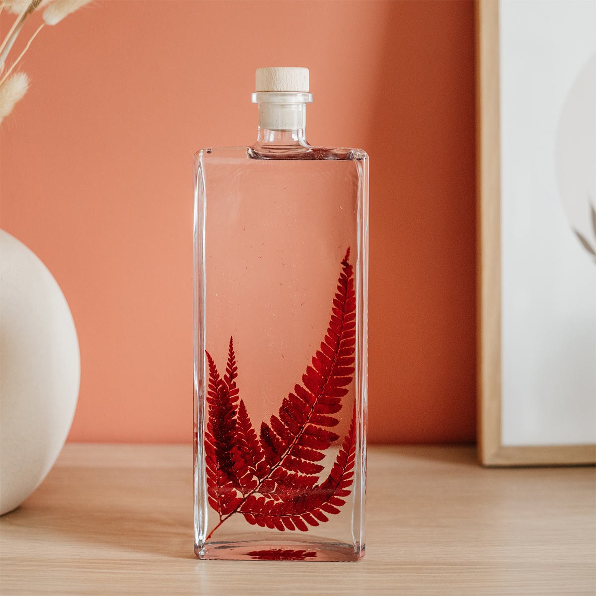 Plantes immergées en bouteille - Herbarium décoratifs fait en France - Idée cadeau femme