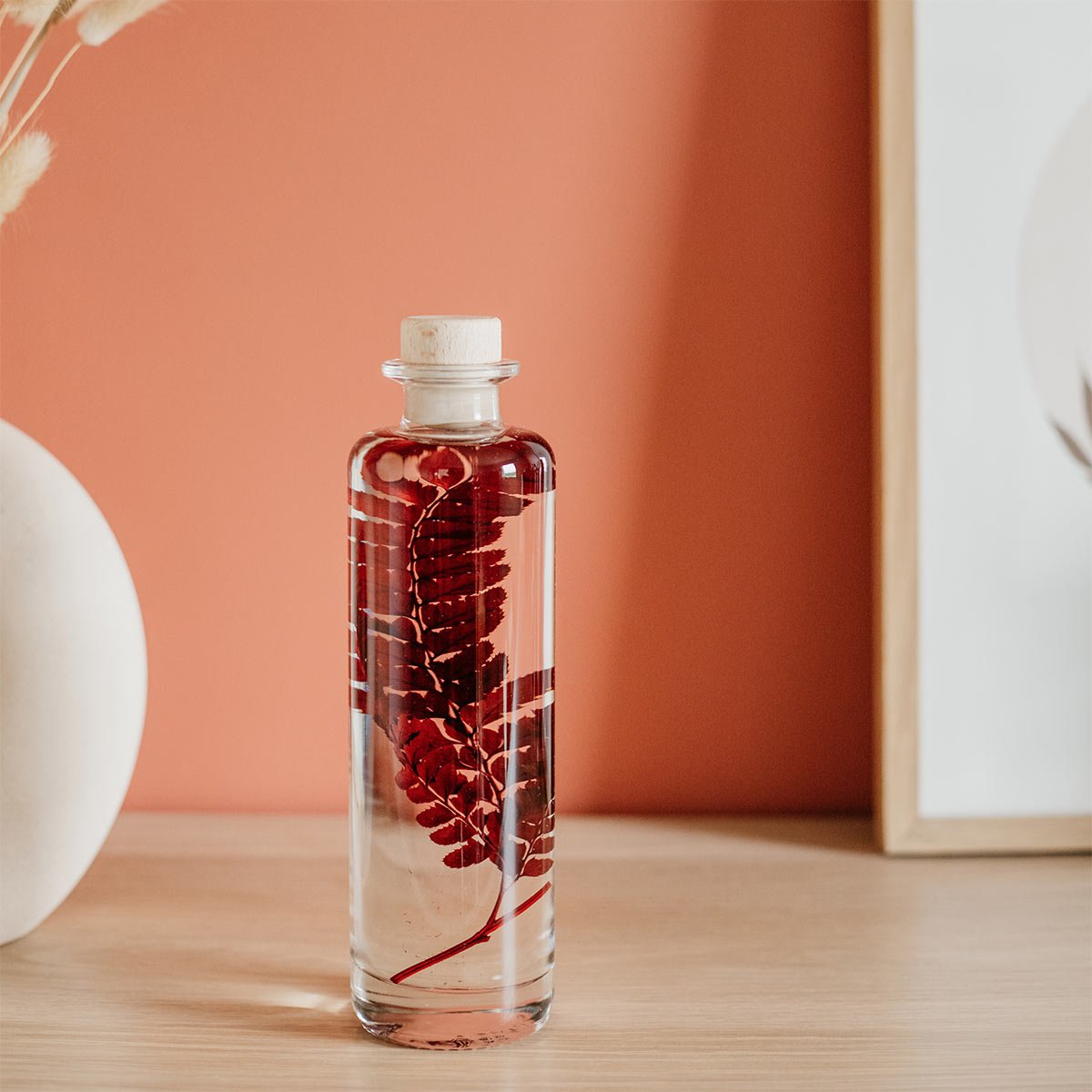 Plantes immergées en bouteille - Herbarium décoratifs fait en France - Idée cadeau femme