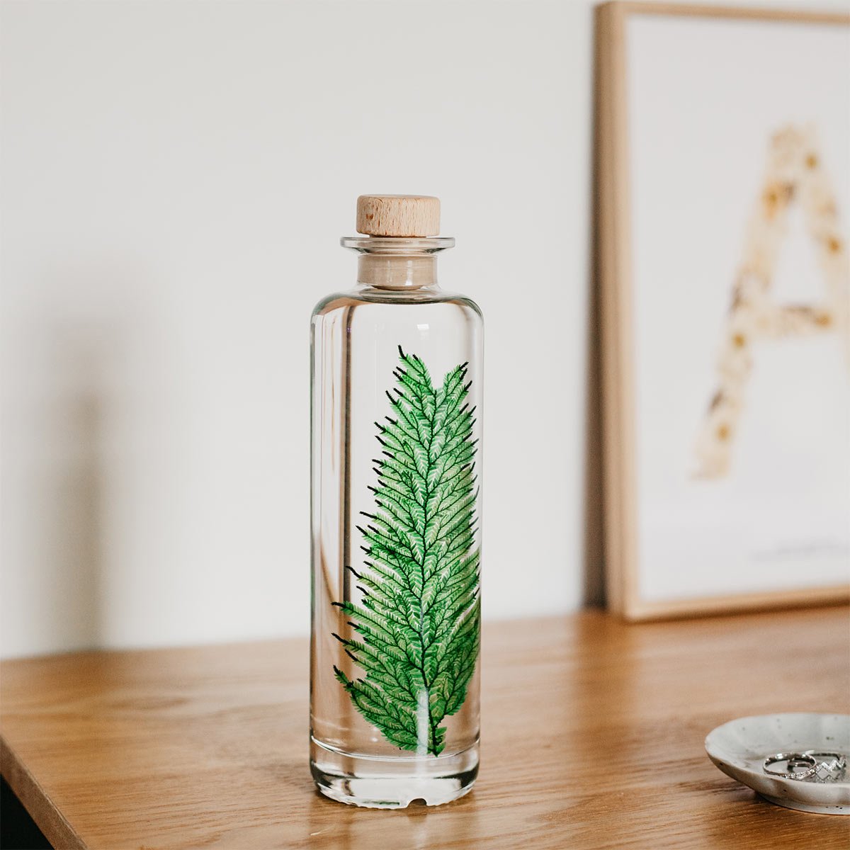 Plantes immergées en bouteille - Herbarium décoratifs fait en France - Idée cadeau femme