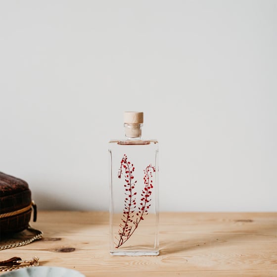 Plantes immergées en bouteille - Herbarium décoratifs fait en France - Idée cadeau femme