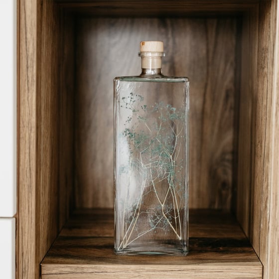 Plantes immergées en bouteille - Herbarium décoratifs fait en France - Idée cadeau femme