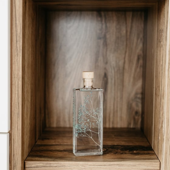 Plantes immergées en bouteille - Herbarium décoratifs fait en France - Idée cadeau femme