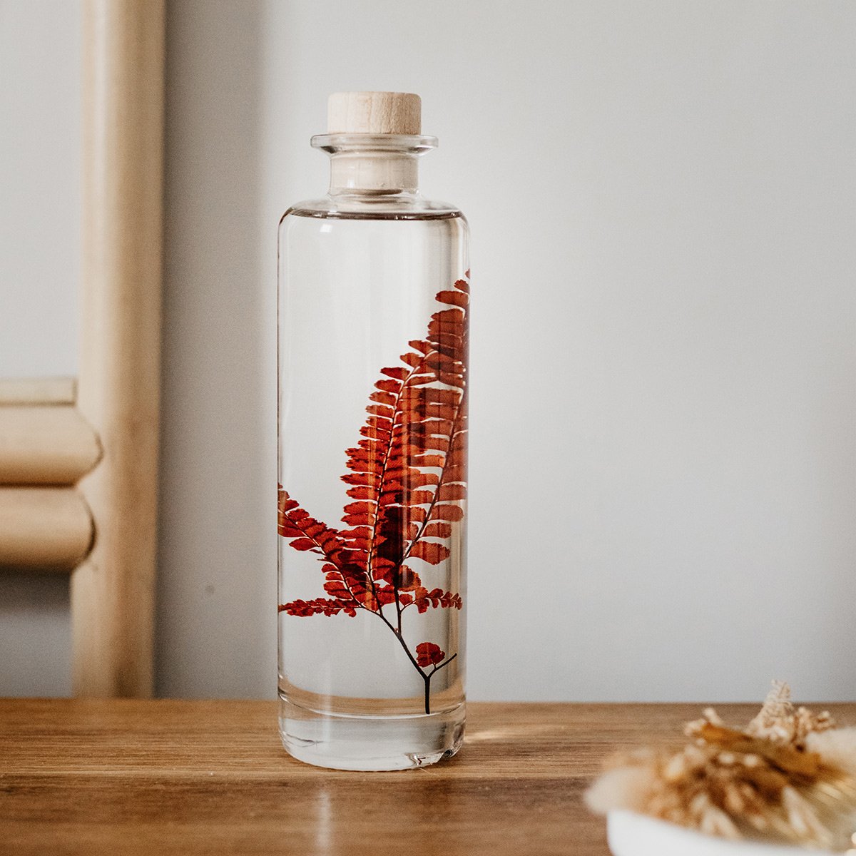 Plantes immergées en bouteille - Herbarium décoratifs fait en France - Idée cadeau femme