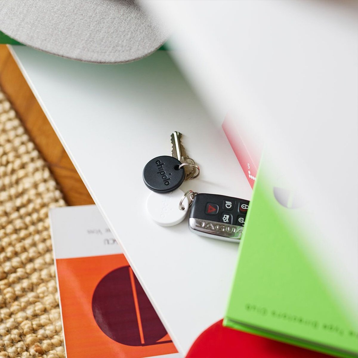 Porte-clé connecté tracker - Retrouver clés & téléphone facilement - Compatible Google Assistant, Alexa & Siri