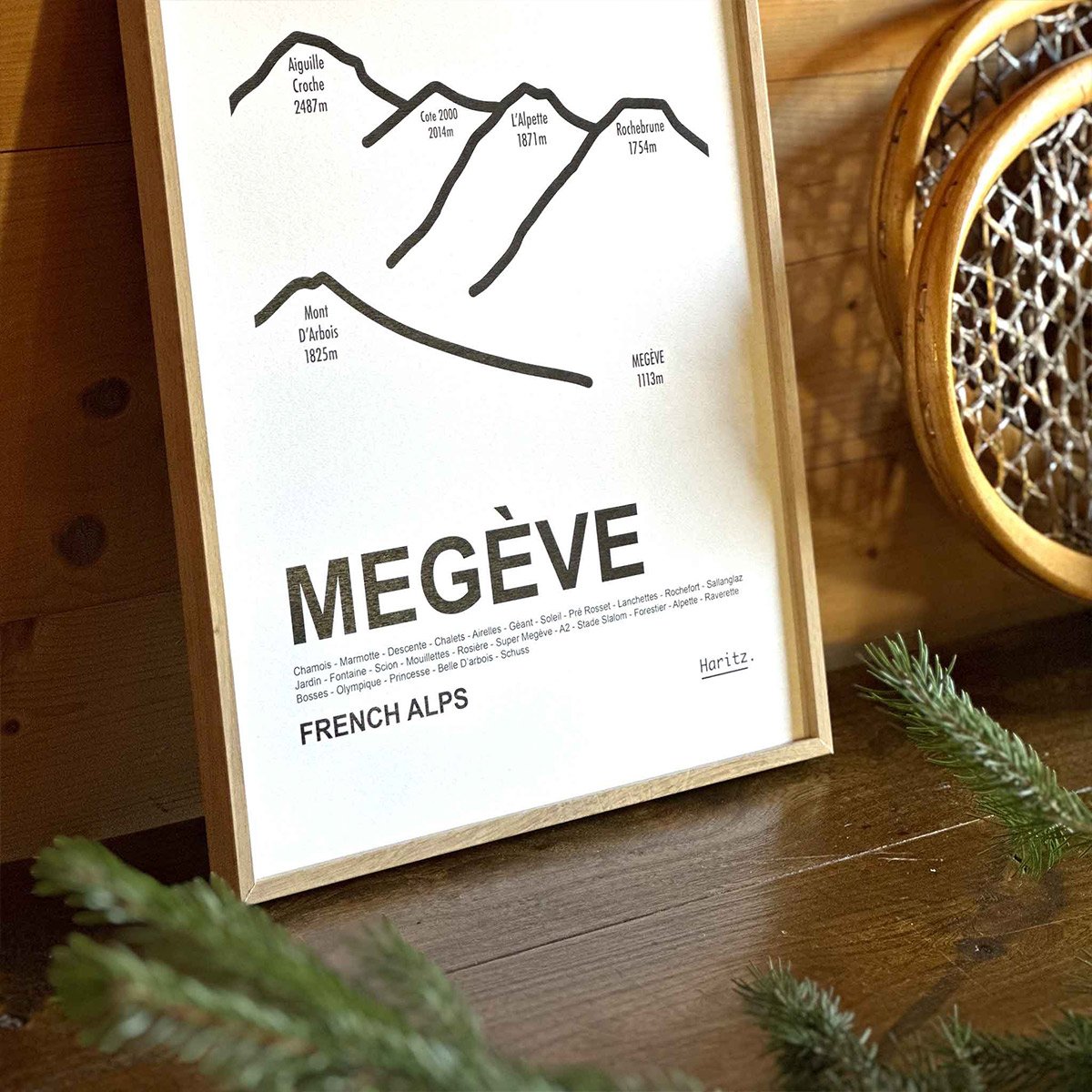 Affiche station de ski - Les Raffineurs