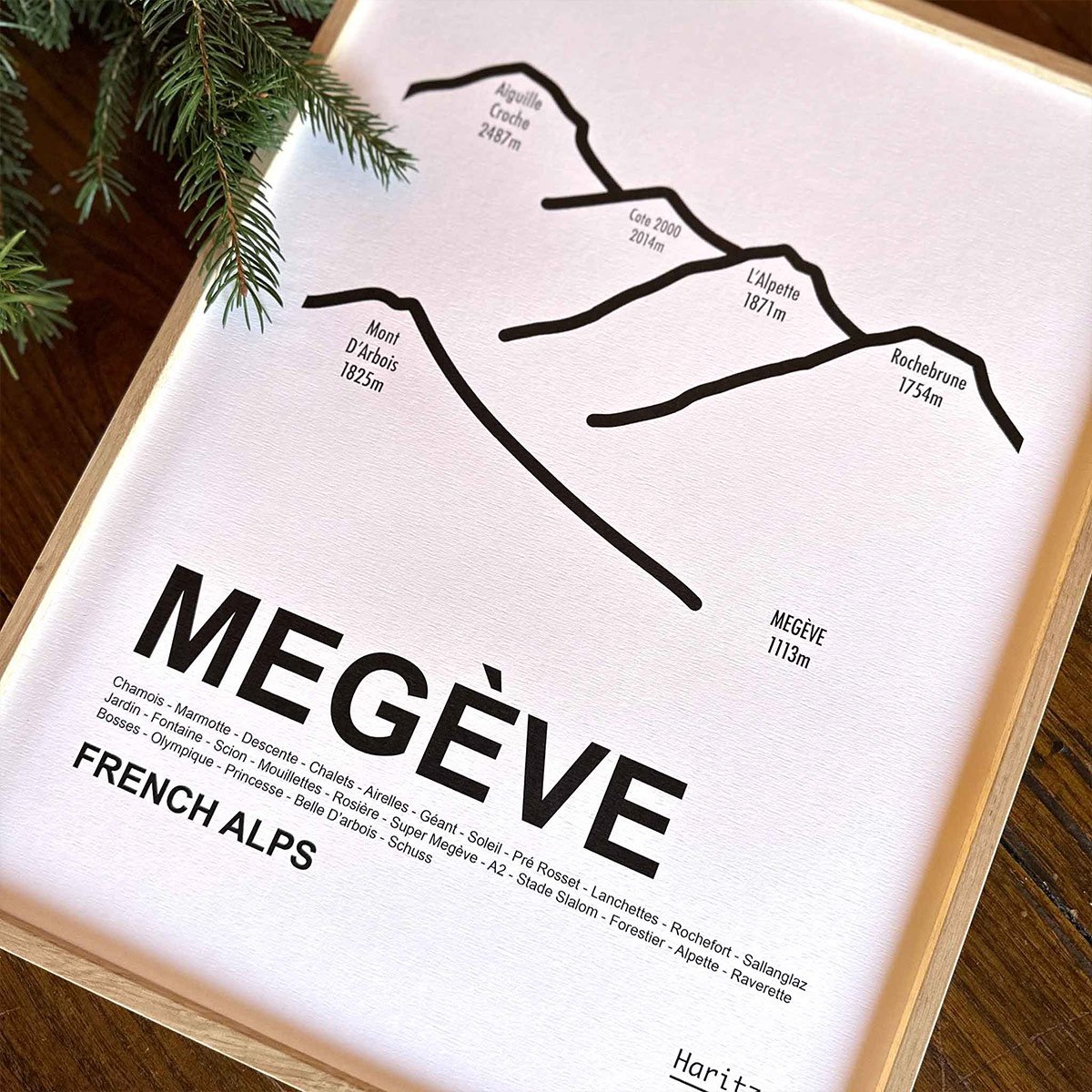 Affiche station de ski - Les Raffineurs