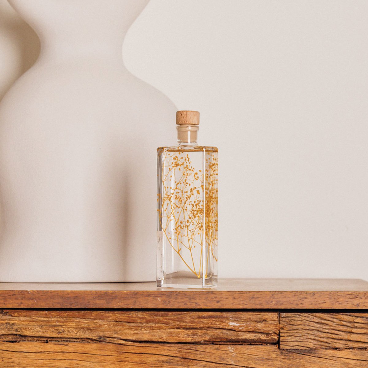 Plantes immergées en bouteille - Herbarium décoratifs fait en France - Idée cadeau femme