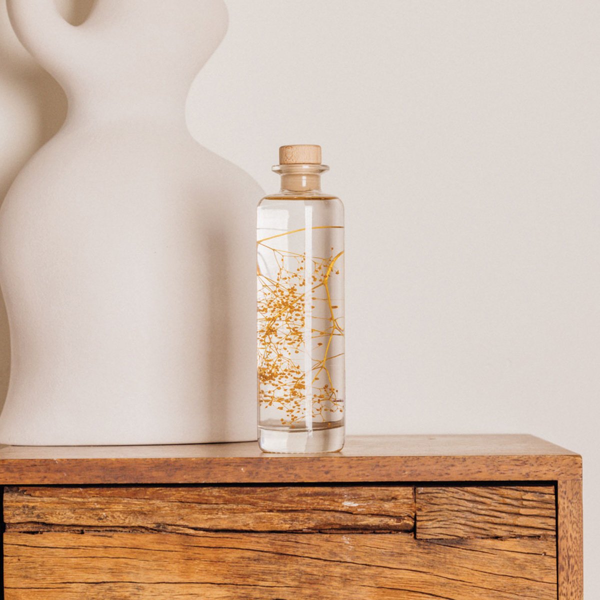 Plantes immergées en bouteille - Herbarium décoratifs fait en France - Idée cadeau femme