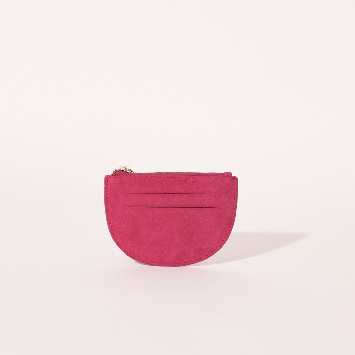 Porte-monnaie Simone Maradji – Demi-lune en cuir véritable, labellisé Oeko-Tex, fabriqué artisanalement en Inde